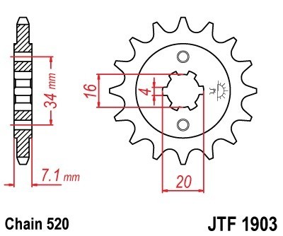 JTSPROCKETS Chain Pinion JTF1903.14