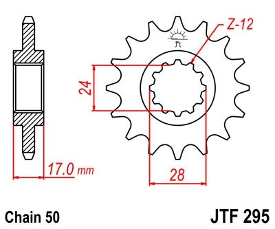 JTSPROCKETS Chain Pinion JTF295.14