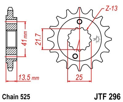 JTSPROCKETS Chain Pinion JTF296.15RB