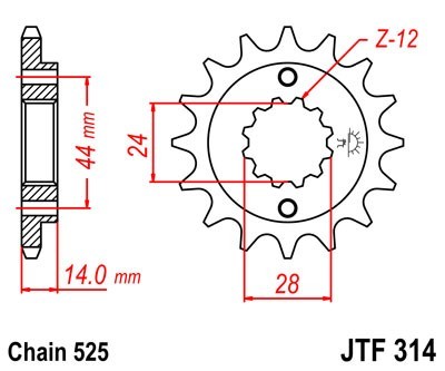 JTSPROCKETS Chain Pinion JTF314.15