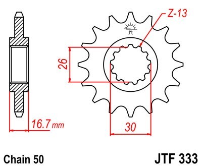 JTSPROCKETS Chain Pinion JTF333.15