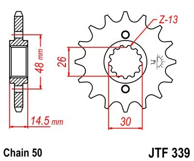 JTSPROCKETS Chain Pinion JTF339.16