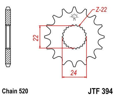 JTSPROCKETS Chain Pinion JTF394.13