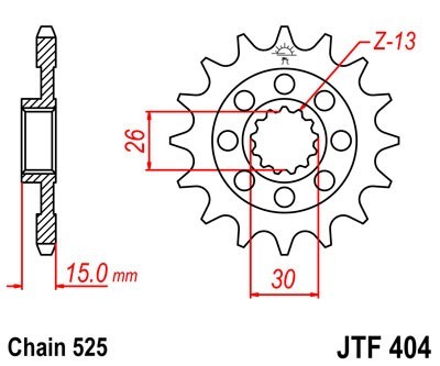 Kettenritzel JTSPROCKETS JTF404.16