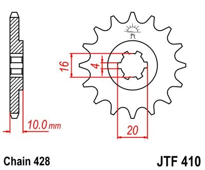 JTSPROCKETS Chain Pinion JTF410.14