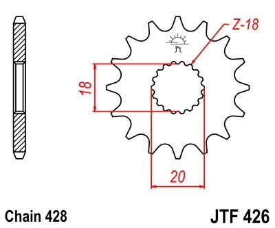 JTSPROCKETS Chain Pinion JTF426.14