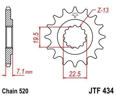 Kettenritzel JTSPROCKETS JTF434.15