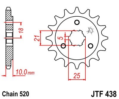JTSPROCKETS Chain Pinion JTF438.15