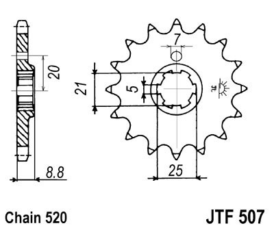 Kettenritzel JTSPROCKETS JTF507.13