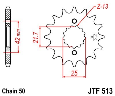 JTSPROCKETS Chain Pinion JTF513.14