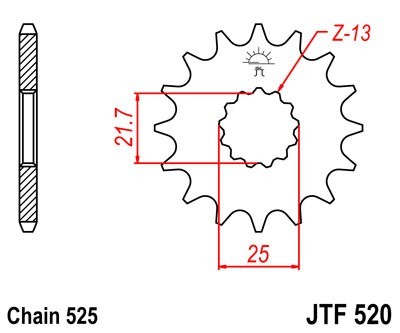 JTSPROCKETS Chain Pinion JTF520.14