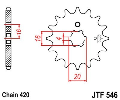 JTSPROCKETS Chain Pinion JTF546.13