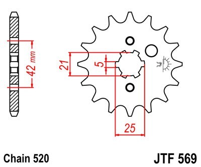 JTSPROCKETS Chain Pinion JTF569.15