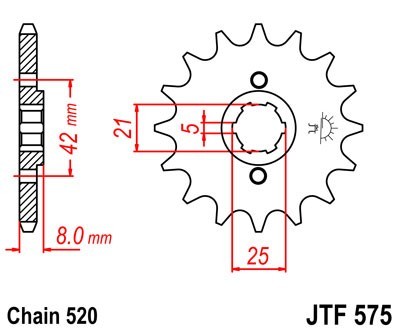 JTSPROCKETS Chain Pinion JTF575.13