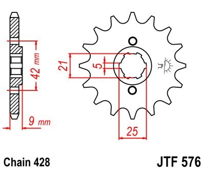 JTSPROCKETS Chain Pinion JTF576.17