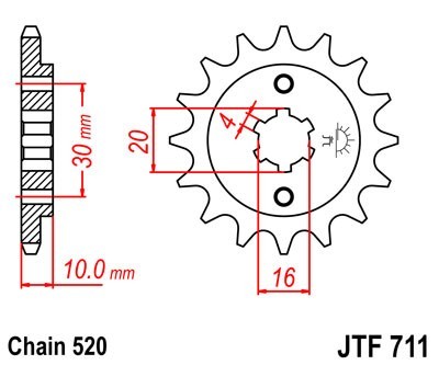 Kettenritzel JTSPROCKETS JTF711.14