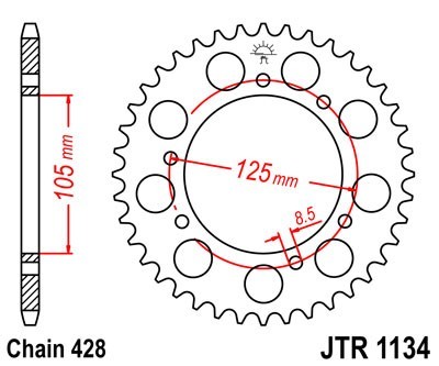 JTSPROCKETS Chain Sprocket JTR1134.50