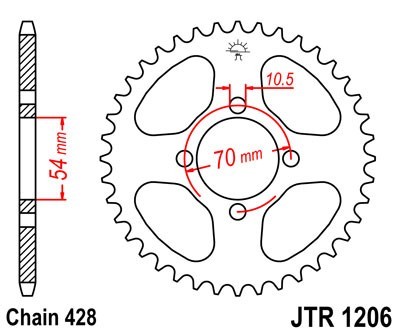 JTSPROCKETS Chain Sprocket JTR1206.42