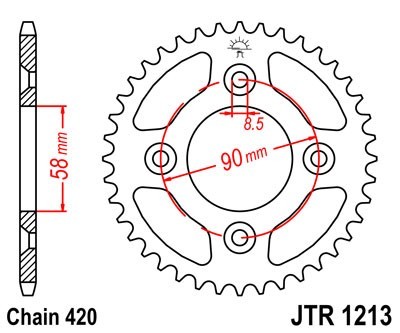 JTSPROCKETS Chain Sprocket JTR1213.37