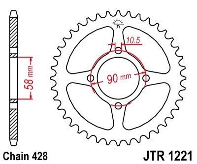 JTSPROCKETS Chain Sprocket JTR1221.44