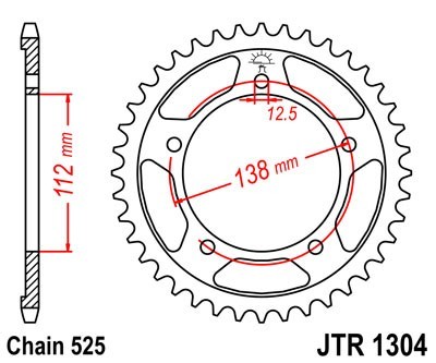 JTSPROCKETS Chain Sprocket JTR1304.42
