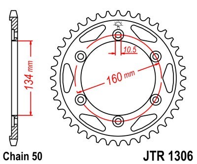 JTSPROCKETS Chain Sprocket JTR1306.40