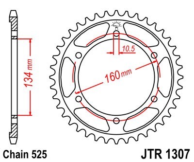 JTSPROCKETS Chain Sprocket JTR1307.41