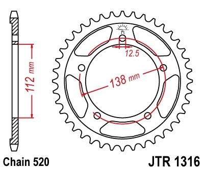 JTSPROCKETS JTR1316.41 Chain Sprocket