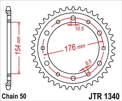 JTSPROCKETS Chain Sprocket JTR1340.43