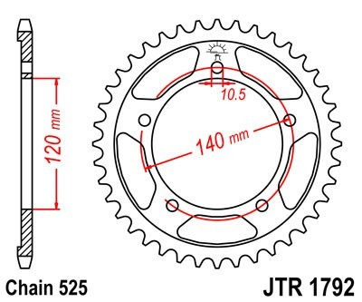 JTSPROCKETS Chain Sprocket JTR1792.42