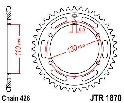 JTSPROCKETS Chain Sprocket JTR1870.44