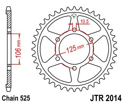 JTSPROCKETS Chain Sprocket JTR2014.47