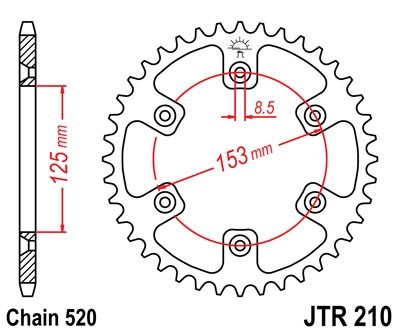 JTSPROCKETS Chain Sprocket JTR210.45