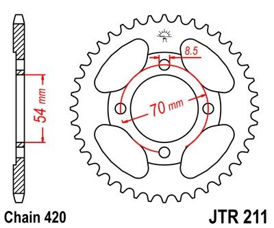 JTSPROCKETS Chain Sprocket JTR211.36
