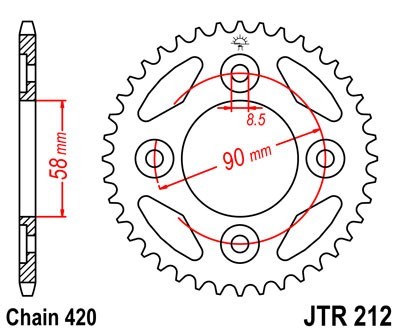 JTSPROCKETS Chain Sprocket JTR212.37