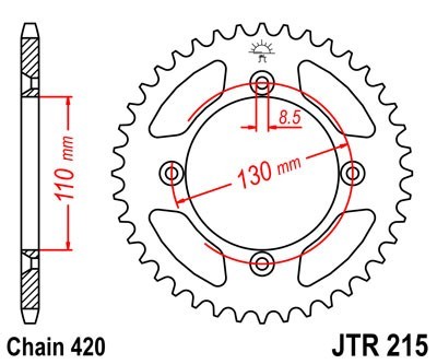 JTSPROCKETS Chain Sprocket JTR215.49