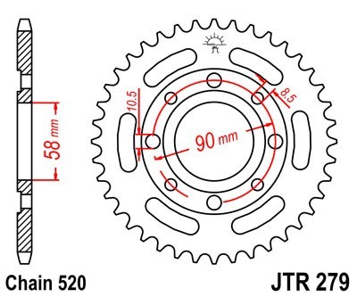 JTSPROCKETS Chain Sprocket JTR279.31