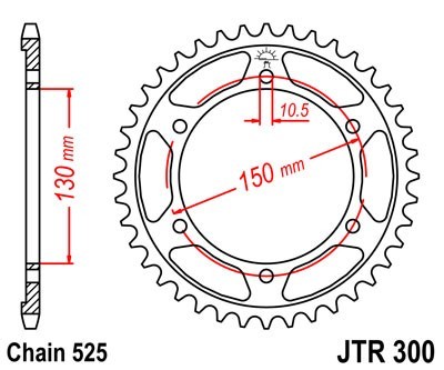 JTSPROCKETS Chain Sprocket JTR300.42