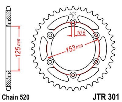 JTSPROCKETS Chain Sprocket JTR301.40