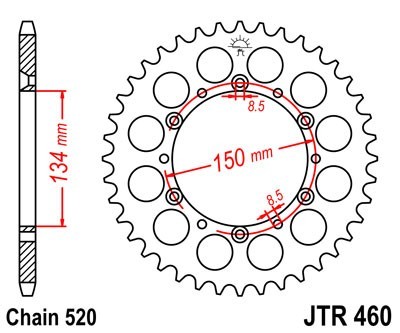 JTSPROCKETS Chain Sprocket JTR460.48