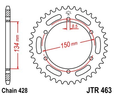 JTSPROCKETS Chain Sprocket JTR463.48