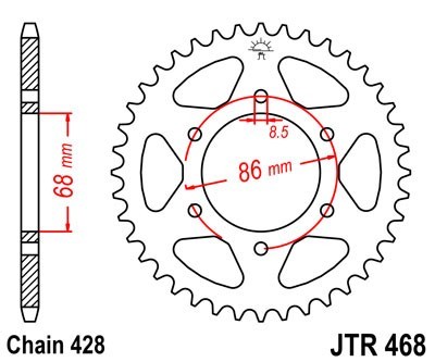 JTSPROCKETS Chain Sprocket JTR468.46