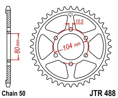 JTSPROCKETS Chain Sprocket JTR488.41