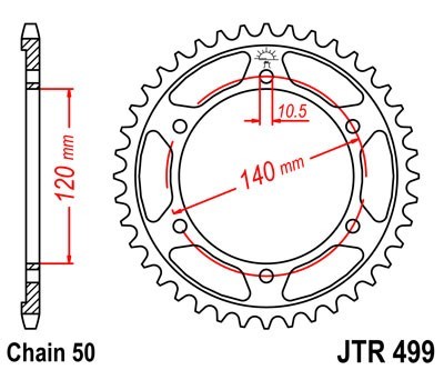 JTSPROCKETS Chain Sprocket JTR499.45