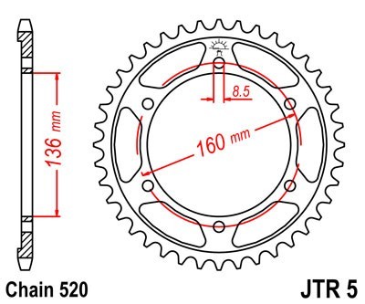 JTSPROCKETS Chain Sprocket JTR5.47