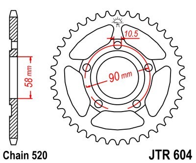 JTSPROCKETS Chain Sprocket JTR604.36