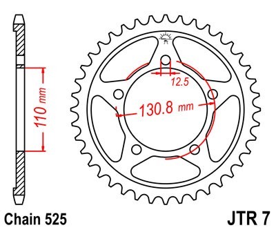 JTSPROCKETS Chain Sprocket JTR7.44