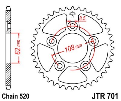 JTSPROCKETS Chain Sprocket JTR701.39