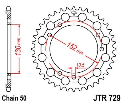 JTSPROCKETS Chain Sprocket JTR729.46