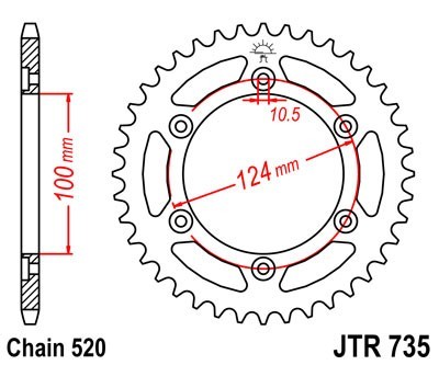 JTSPROCKETS Chain Sprocket JTR735.37